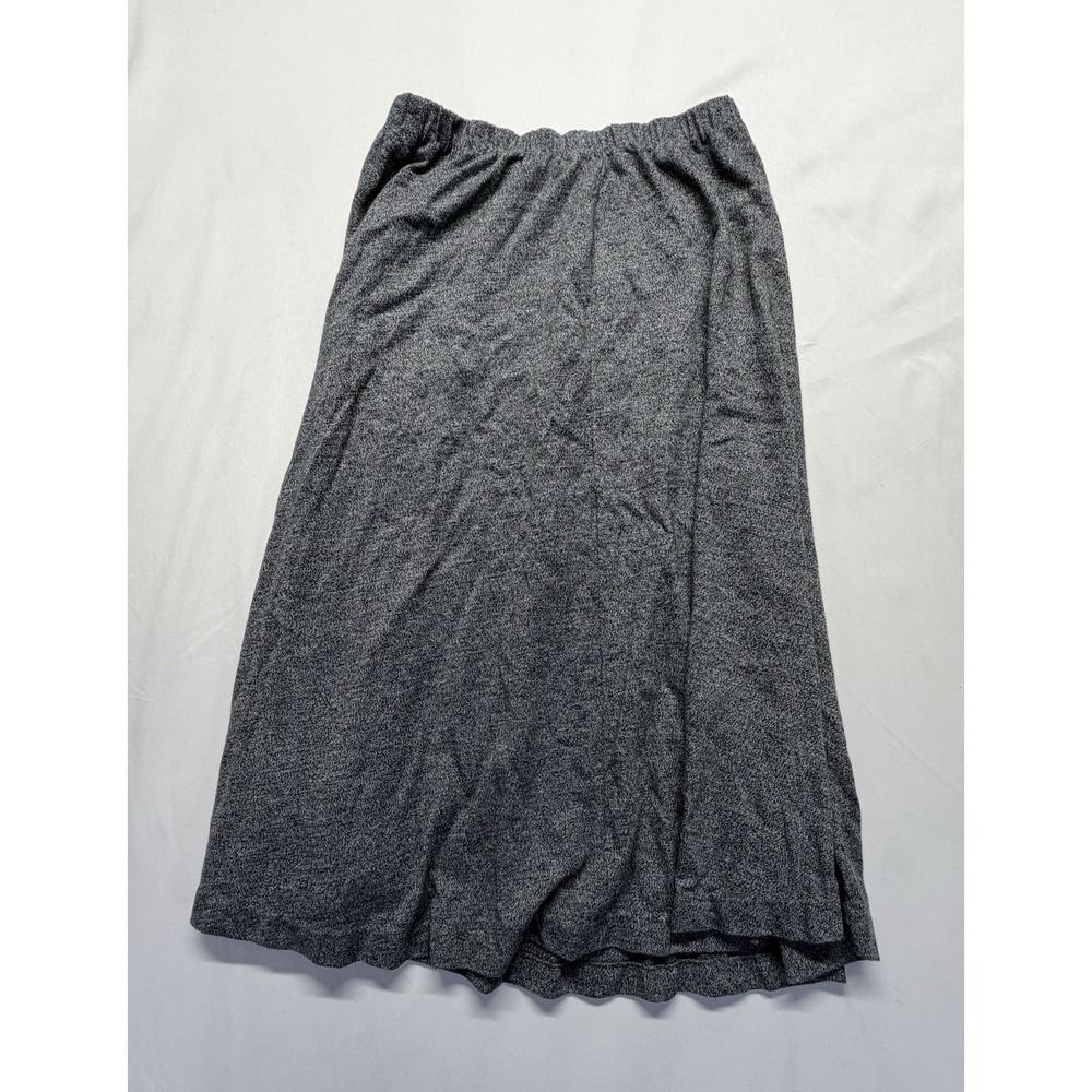 Stepping up Womens Gray Marled Midi Skirt‎ Size Small Elastic Waist Casual USA